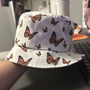 Butterfly Print Bucket Hat large/XL